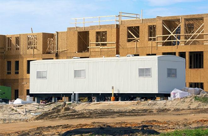 office trailers for rent at a construction site in Porter Ranch